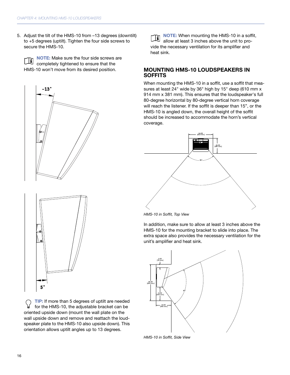 Mounting hms-10 loudspeakers in soffits | Meyer Sound HMS-10TM User Manual | Page 16 / 28