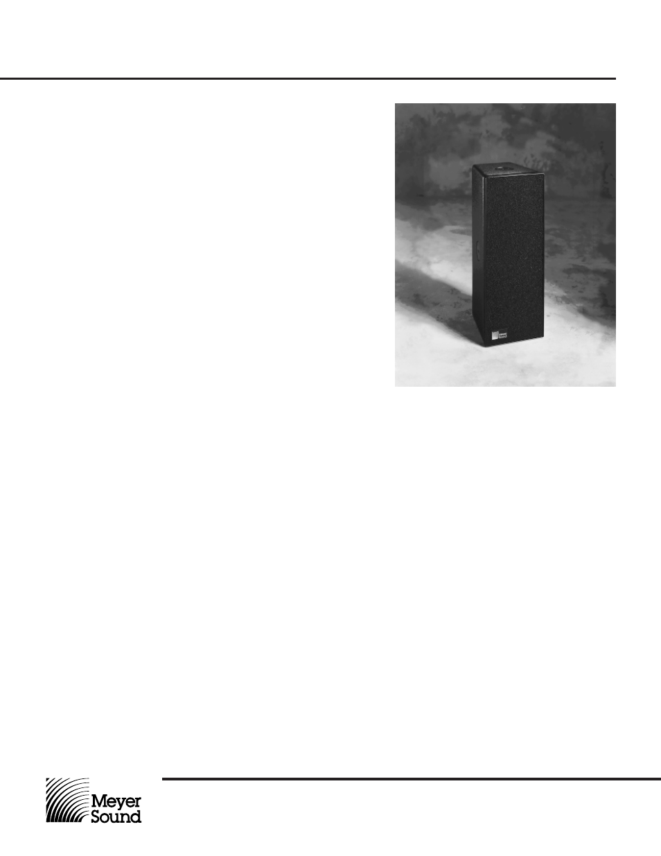 Meyer Sound Reinforcement Loudspeaker UPM-2 User Manual | 4 pages