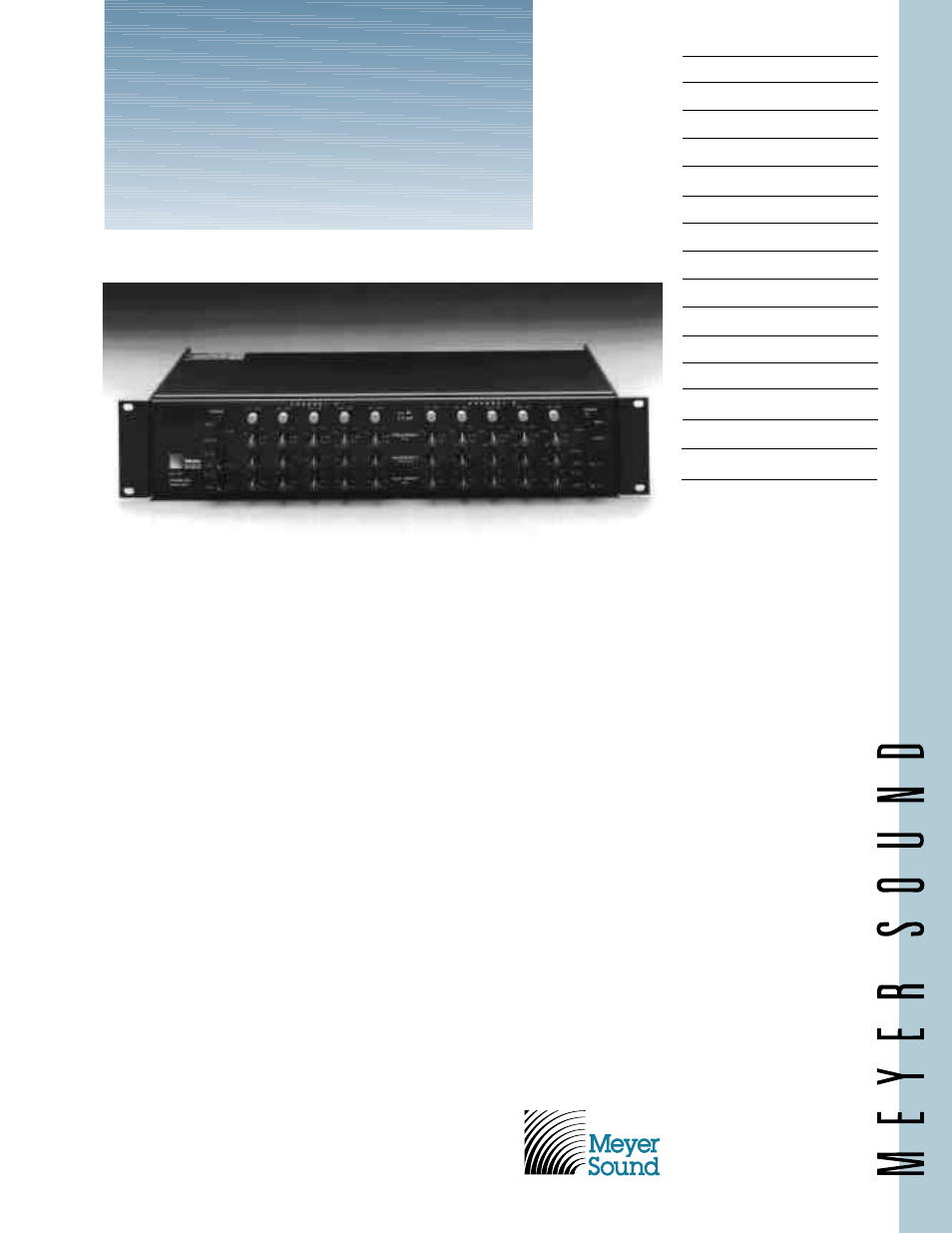 Meyer Sound CP-10 User Manual | 2 pages