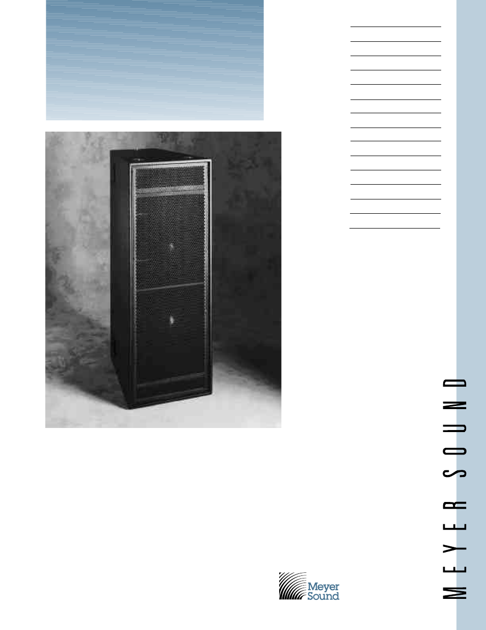 Meyer Sound Reinforcement Loudspeaker MSL-3A User Manual | 4 pages