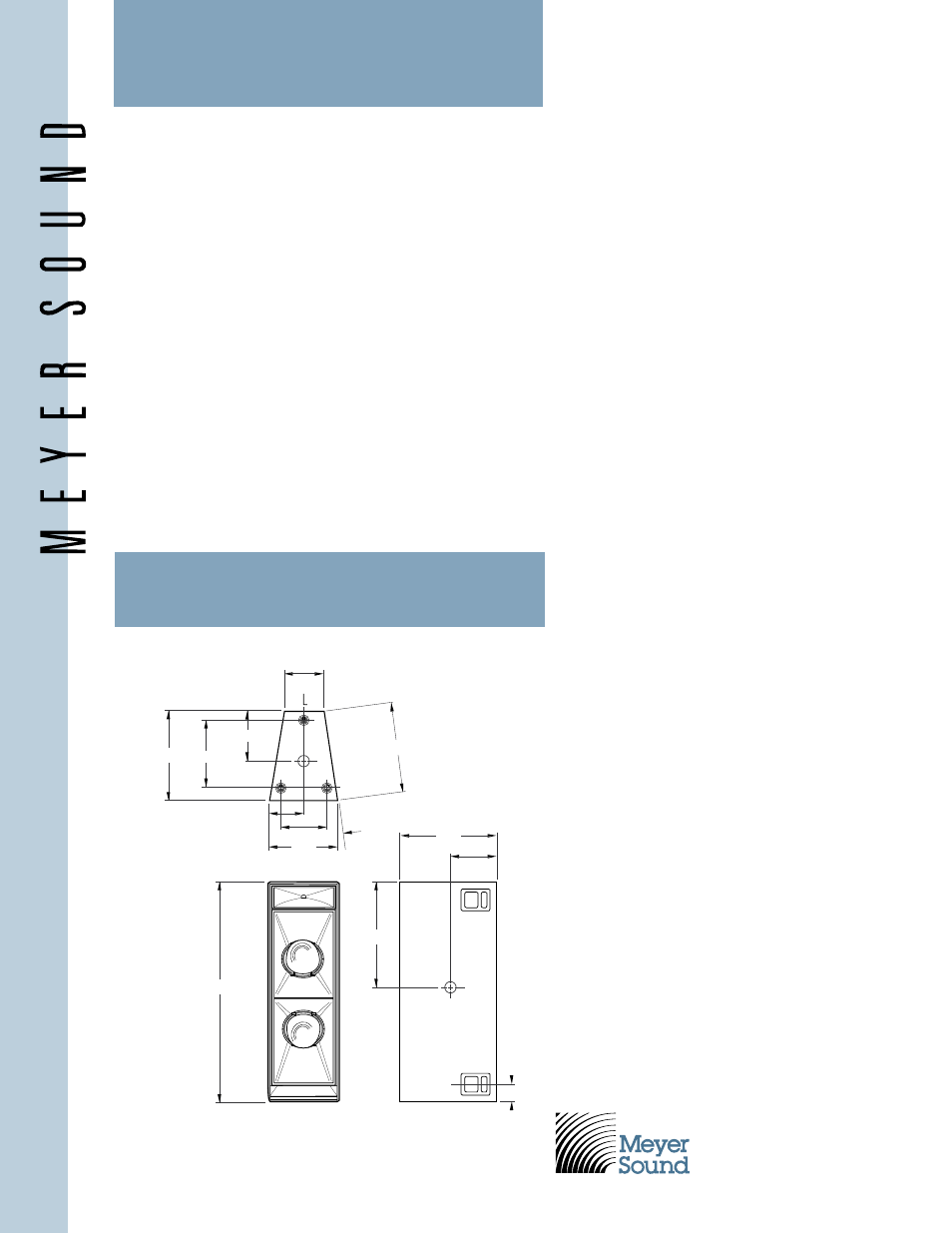 Physical dimensions, Sound engineering for the art and science of sound | Meyer Sound Reinforcement Loudspeaker MSL-3A User Manual | Page 4 / 4