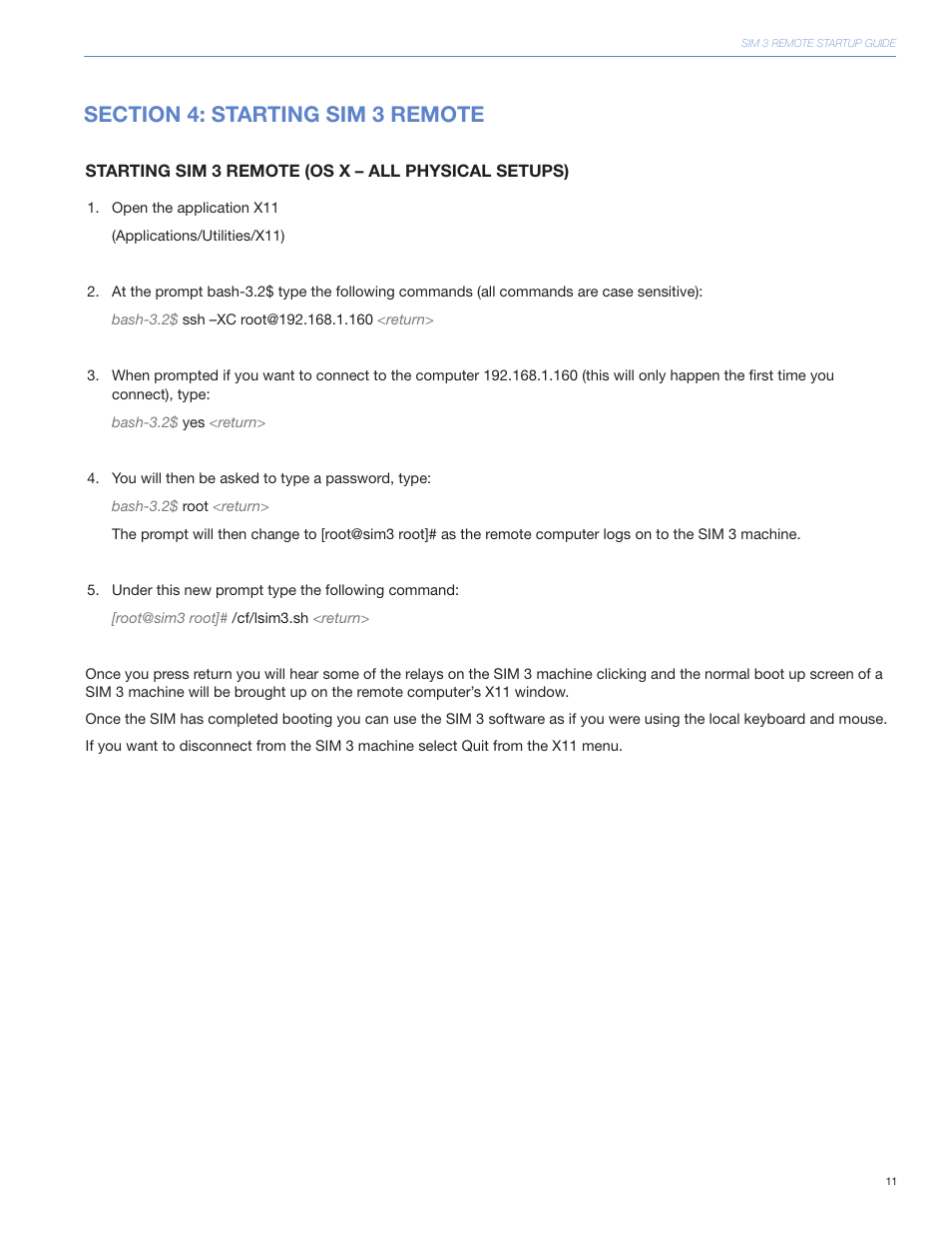 Section 4: starting sim 3 remote, Starting sim 3 remote (os x – all physical setups) | Meyer Sound SIM 3 User Manual | Page 14 / 18