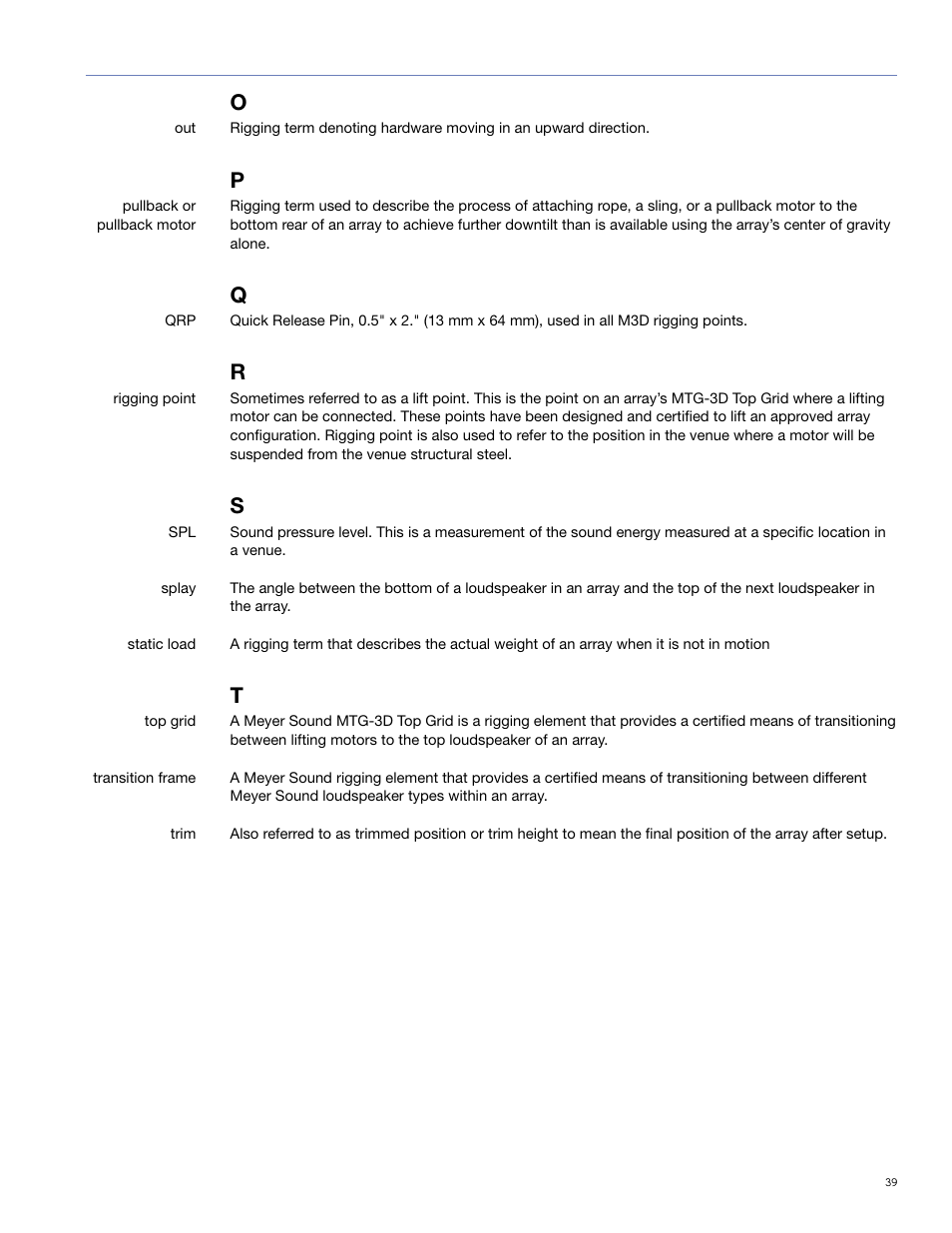 Meyer Sound M3D-SUB User Manual | Page 47 / 48