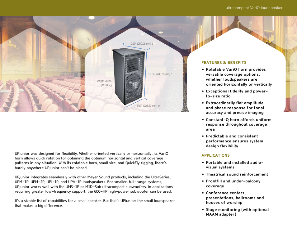 Meyer Sound UPJunior User Manual | Page 3 / 12