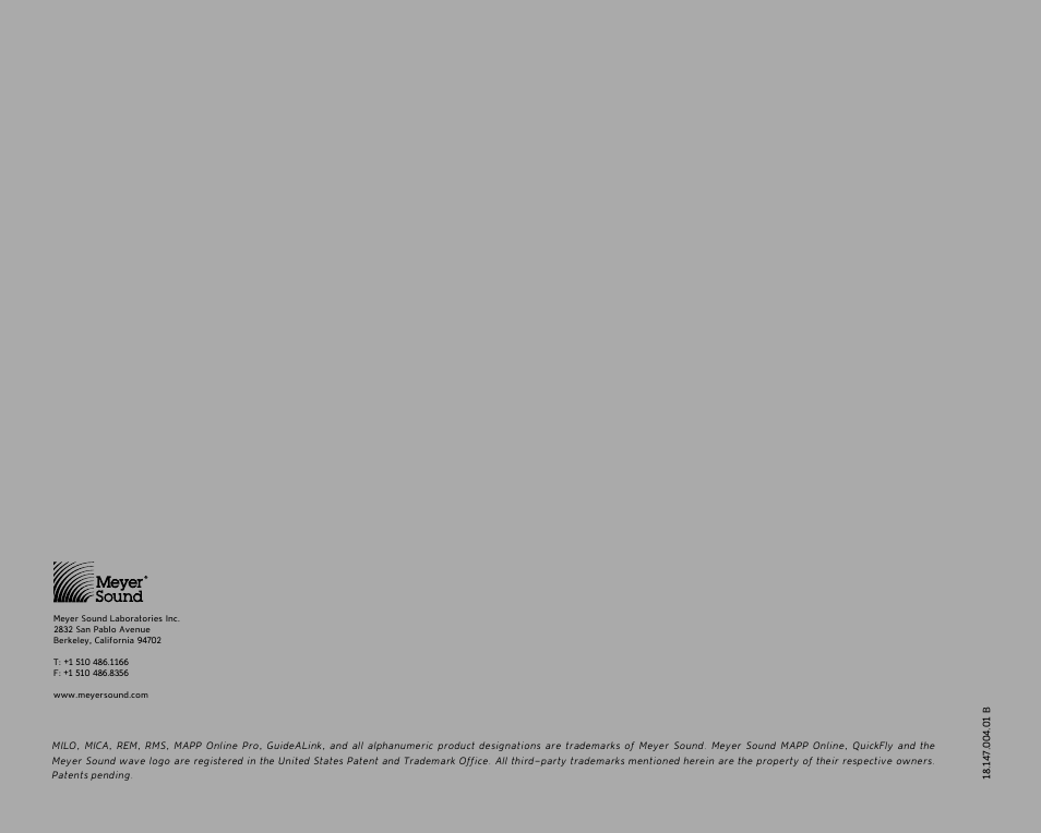 Meyer Sound M SERIES User Manual | Page 12 / 12