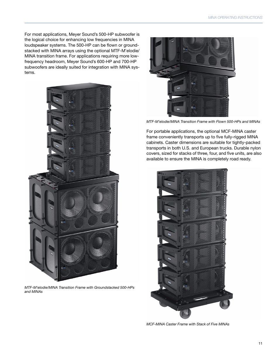 Meyer Sound Mina Compact User Manual | Page 11 / 52