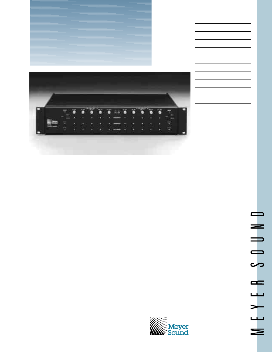 Meyer Sound CP-10S User Manual | 2 pages