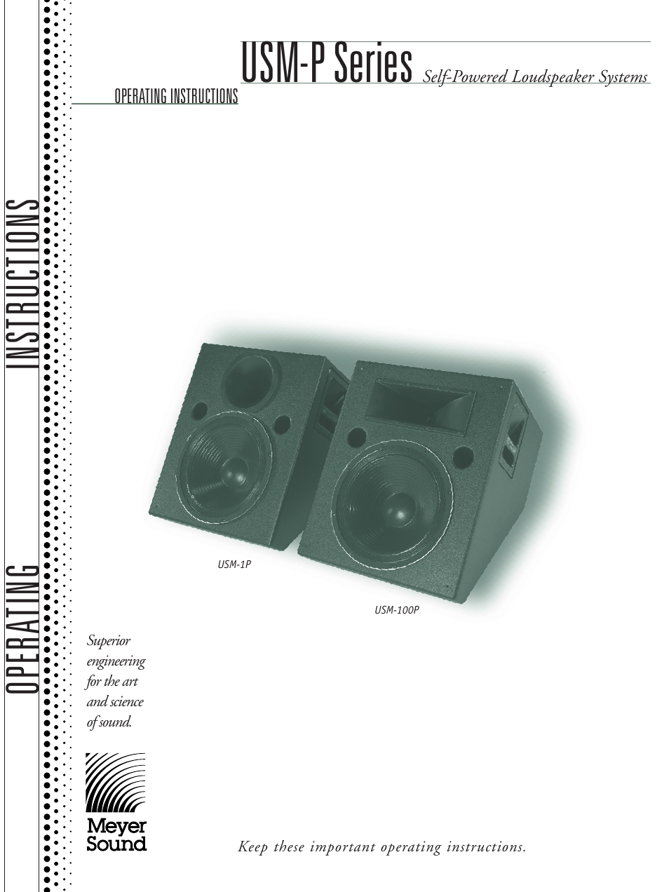 Meyer Sound Self-Powered Loudspeaker Systems USM-P Series User Manual | 12 pages