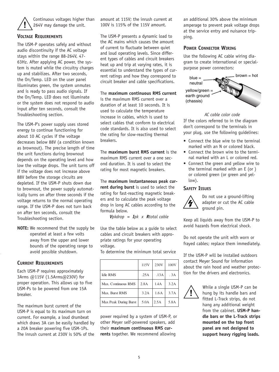 Meyer Sound Self-Powered Loudspeaker Systems USM-P Series User Manual | Page 5 / 12
