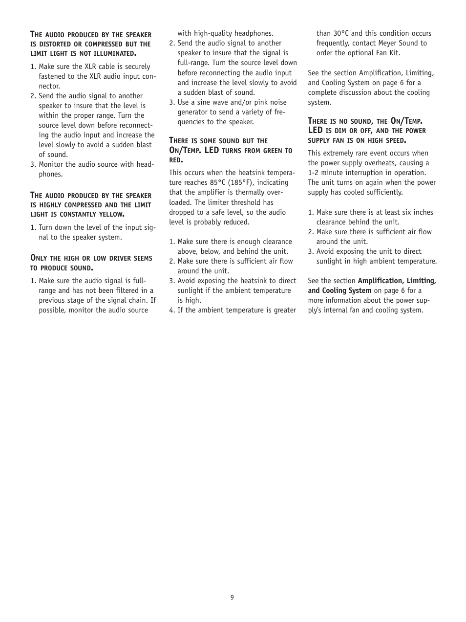 Meyer Sound Self-Powered Loudspeaker Systems USM-P Series User Manual | Page 9 / 12