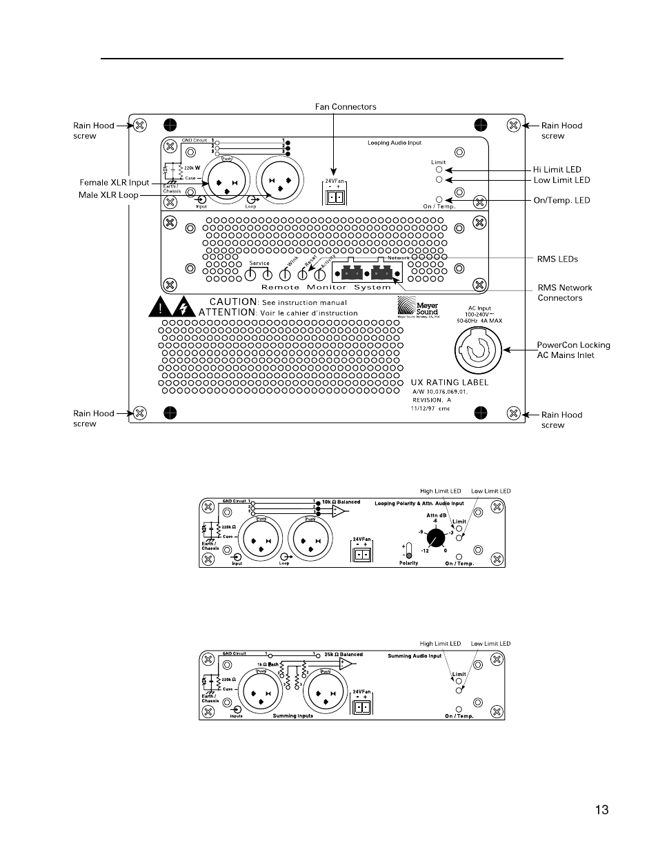 Meyer Sound UPA-1P User Manual | Page 13 / 16