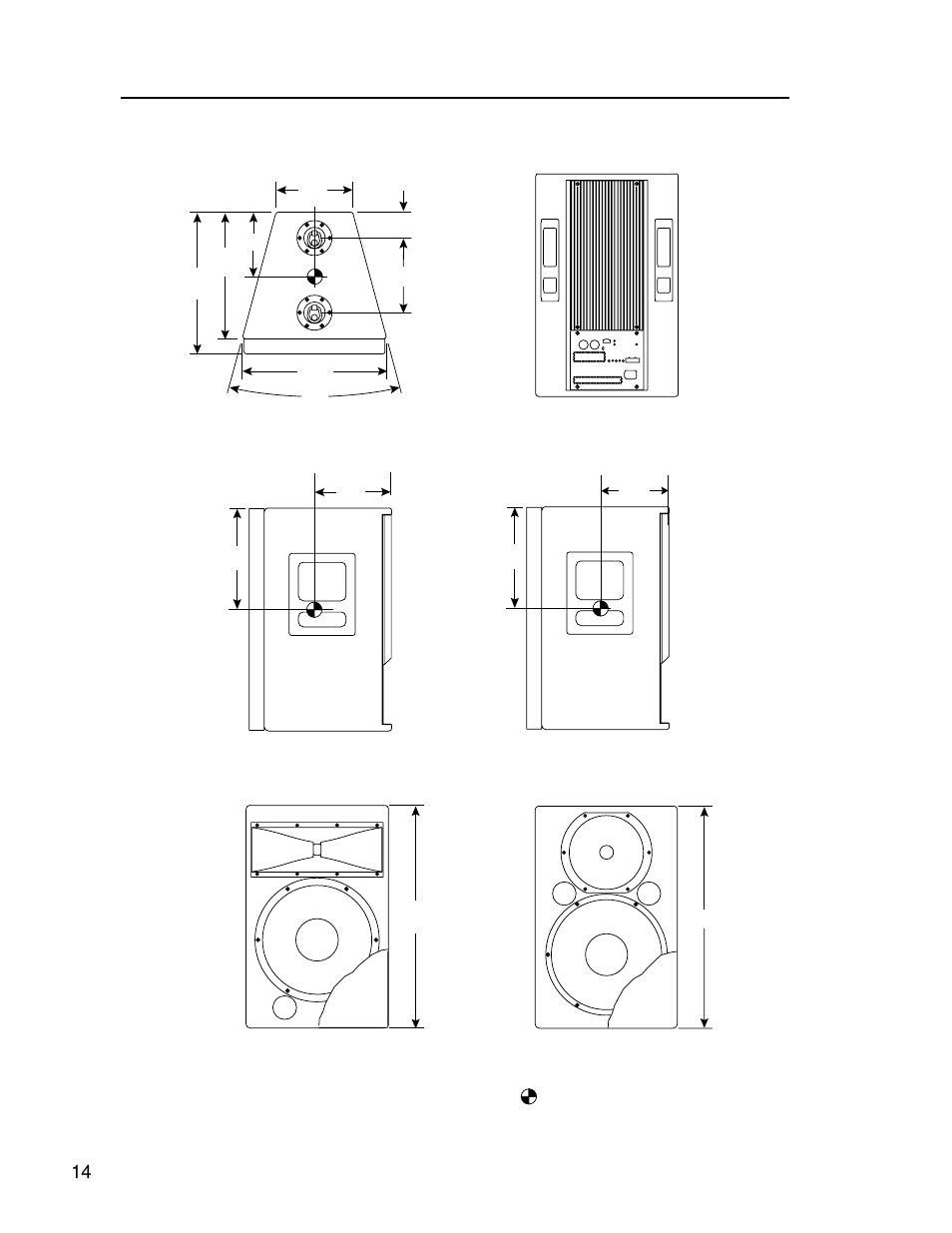 Dimensions | Meyer Sound UPA-1P User Manual | Page 14 / 16