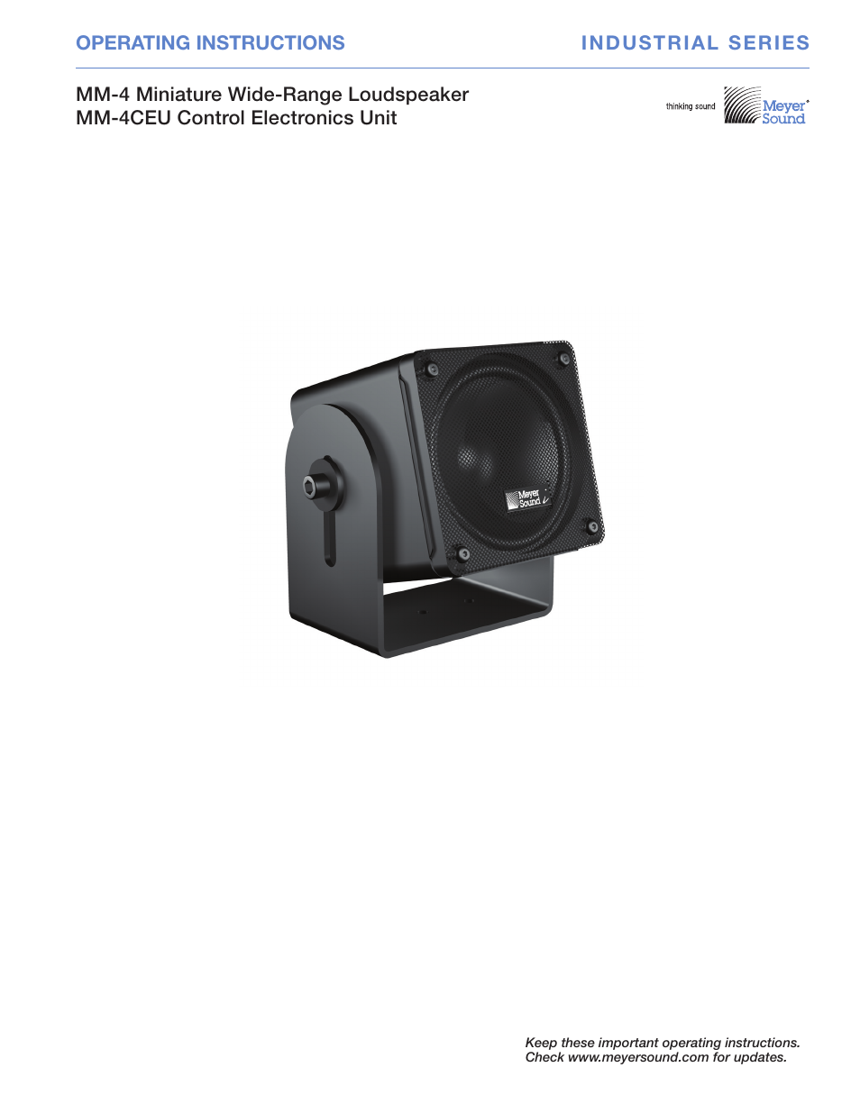 Meyer Sound MM-4CEU User Manual | 24 pages