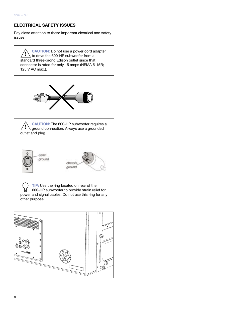 Electrical safety issues | Meyer Sound 600-HP User Manual | Page 14 / 40