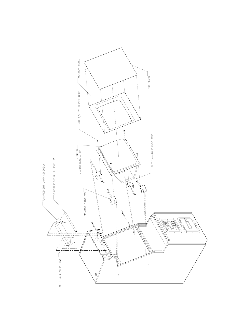 Monitor and lamp fixture mounting, Parts 7-3 | Midway 4-Player 25" Dedicated Video Game User Manual | Page 117 / 140