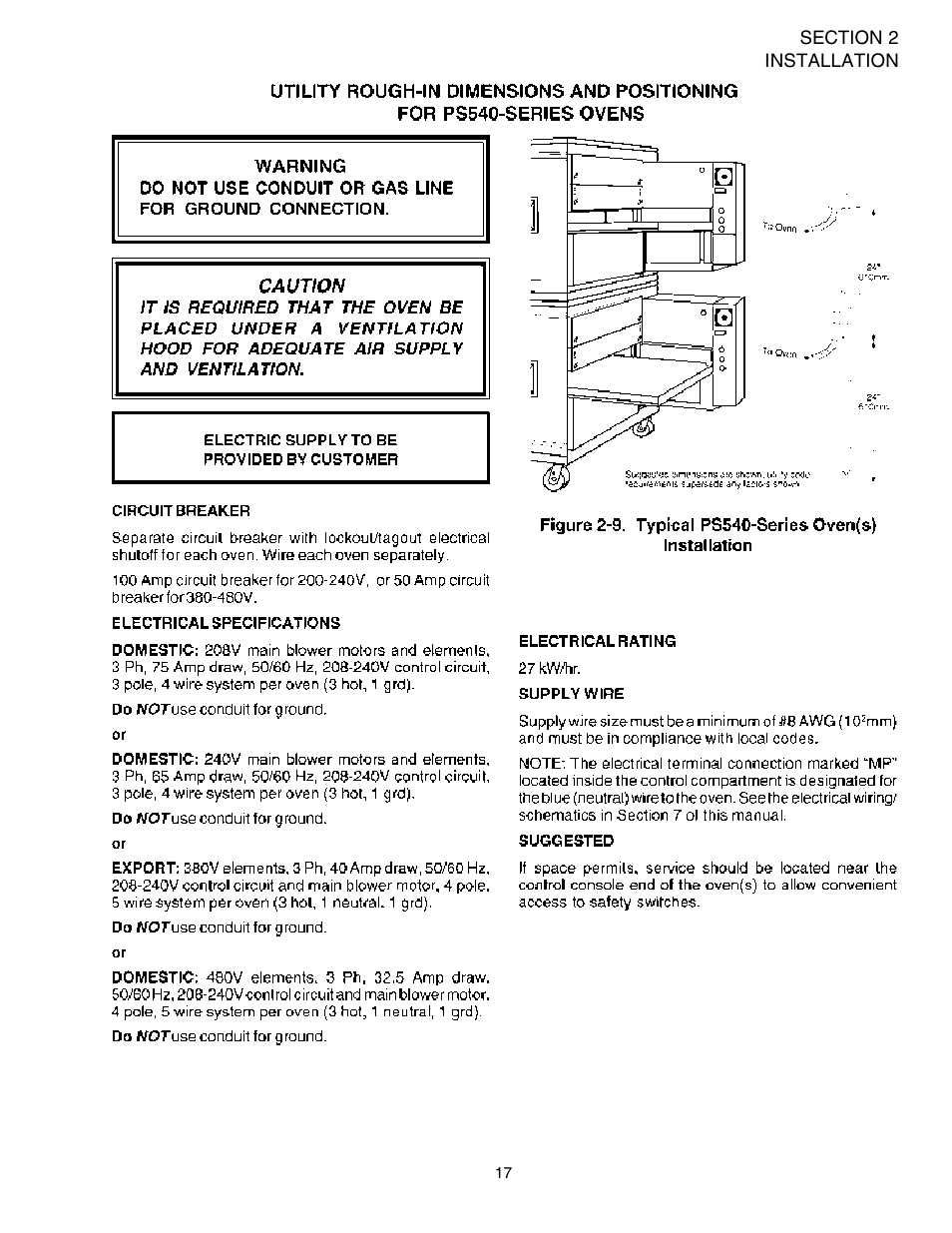 Caution, Warning | Middleby Marshall PS540E User Manual | Page 21 / 72