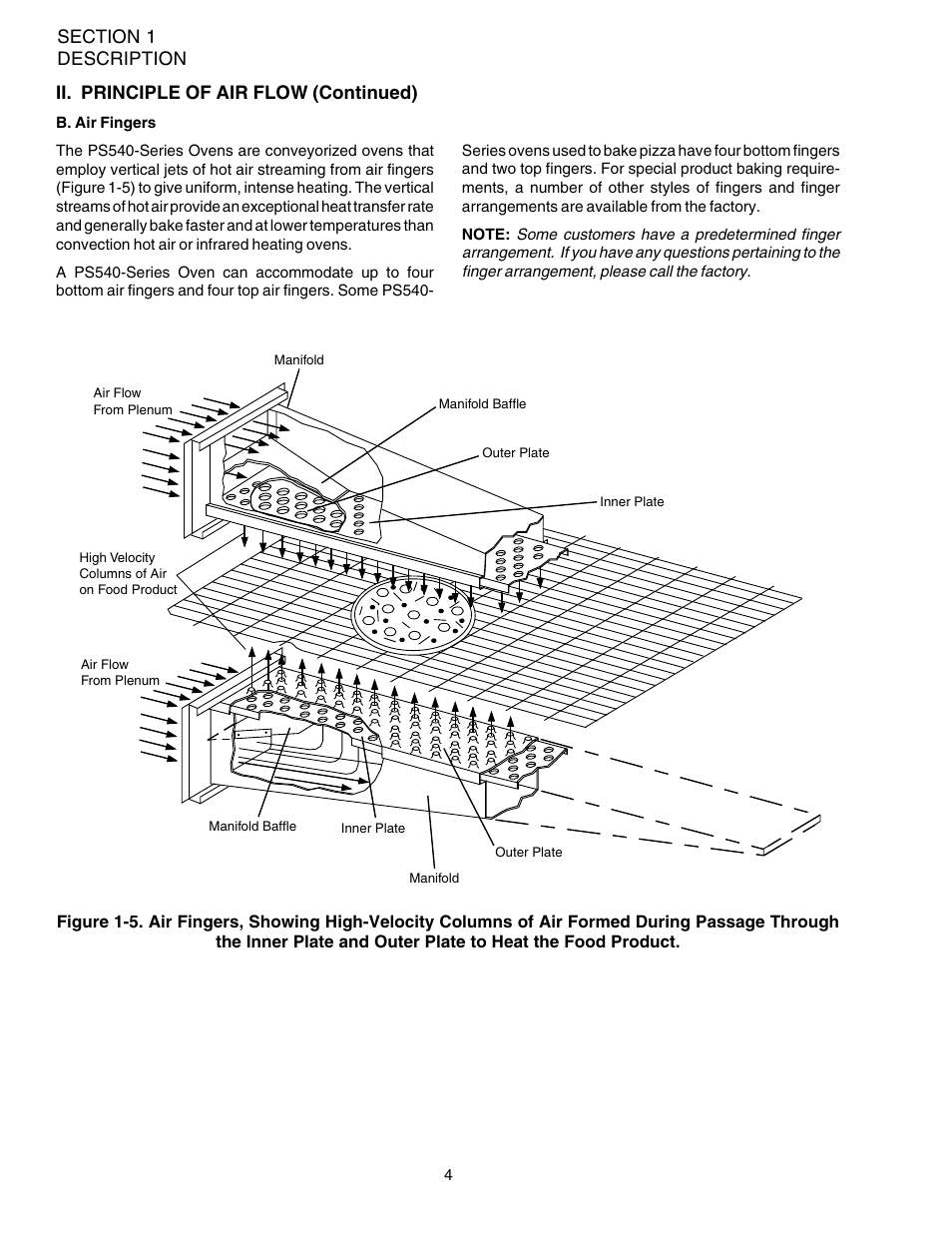 Ii. principle of air flow (continued) | Middleby Marshall PS540E User Manual | Page 8 / 72