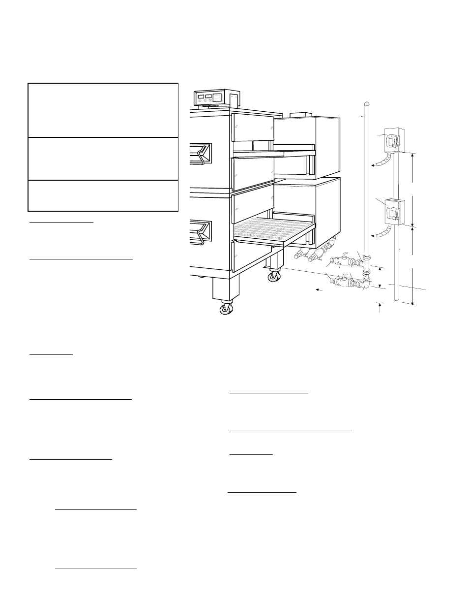 Gas oven rough-in, Caution, Gas supply & electrical supply | Do not use conduit for ground | Middleby Marshall RED LOBSTER PS200-R68 User Manual | Page 22 / 88