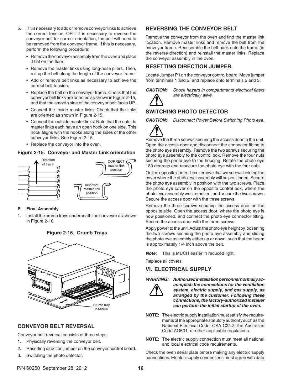 Middleby Marshall PS740 Series Gas Ovens P/N 60250 User Manual | Page 20 / 36