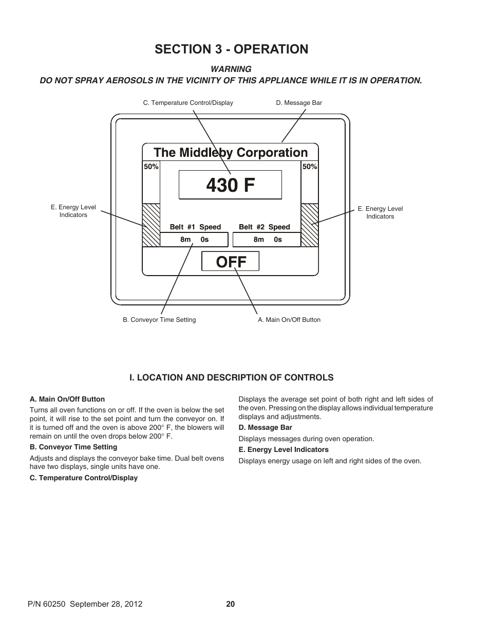Middleby Marshall PS740 Series Gas Ovens P/N 60250 User Manual | Page 24 / 36