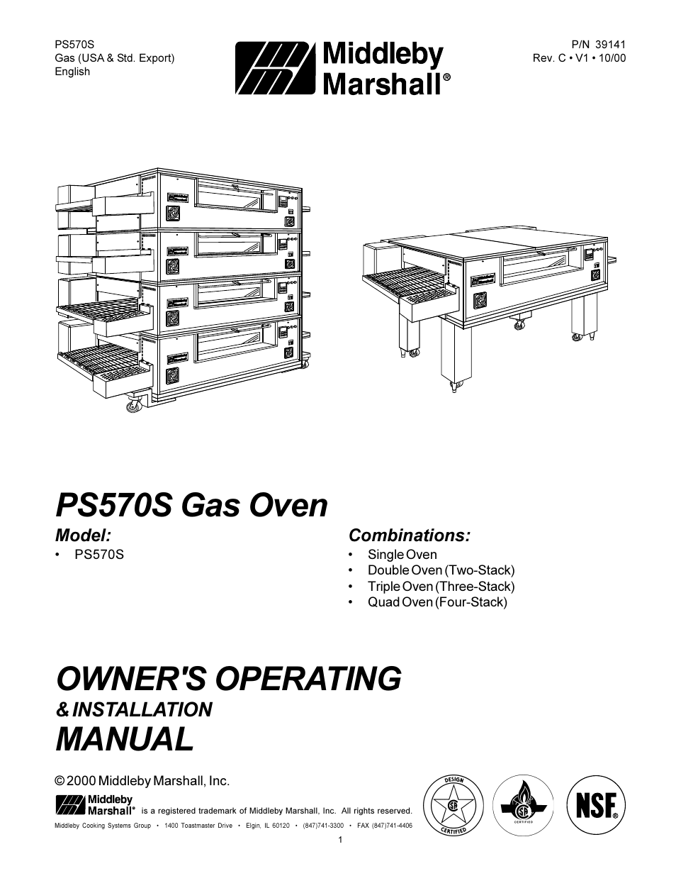 Middleby Marshall PS570S User Manual | 22 pages