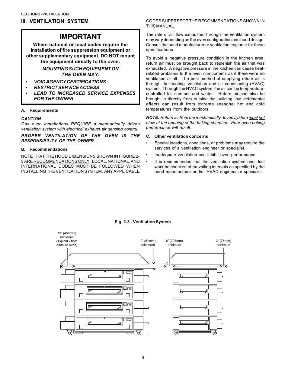 English, Important | Middleby Marshall PS570S User Manual | Page 8 / 22