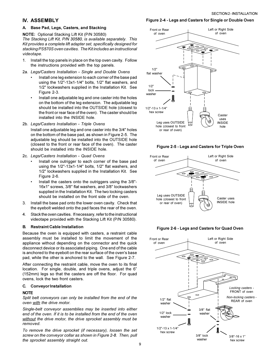 English, Iv. assembly | Middleby Marshall PS570S User Manual | Page 9 / 22