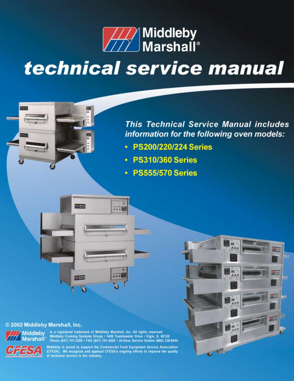 Middleby Marshall PS200 series User Manual | 181 pages