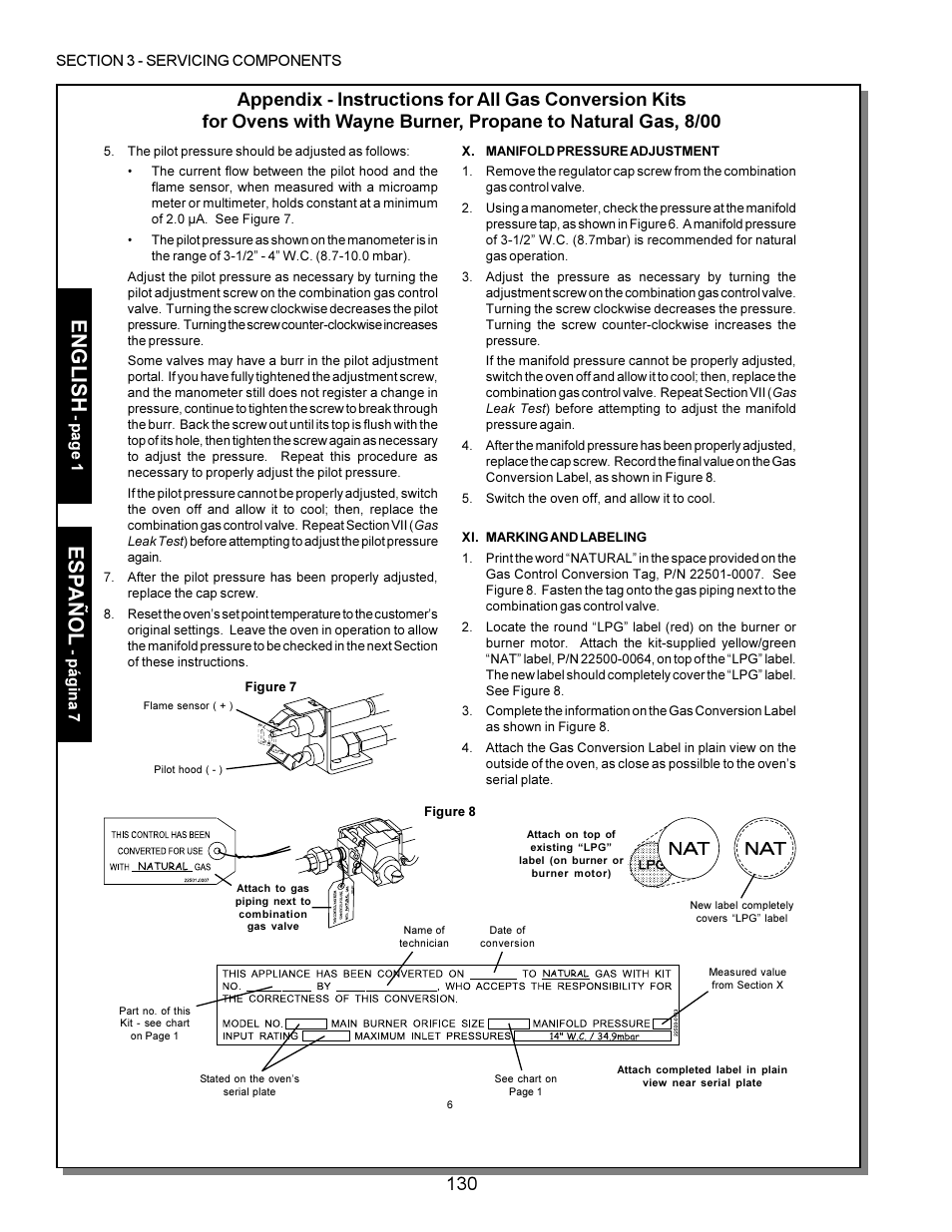 Es pañol, English | Middleby Marshall PS200 series User Manual | Page 131 / 181