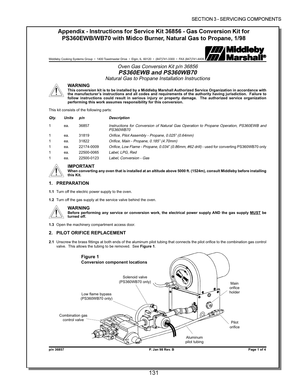 Marshall | Middleby Marshall PS200 series User Manual | Page 132 / 181