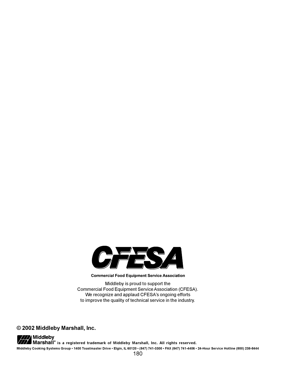 Middleby Marshall PS200 series User Manual | Page 181 / 181