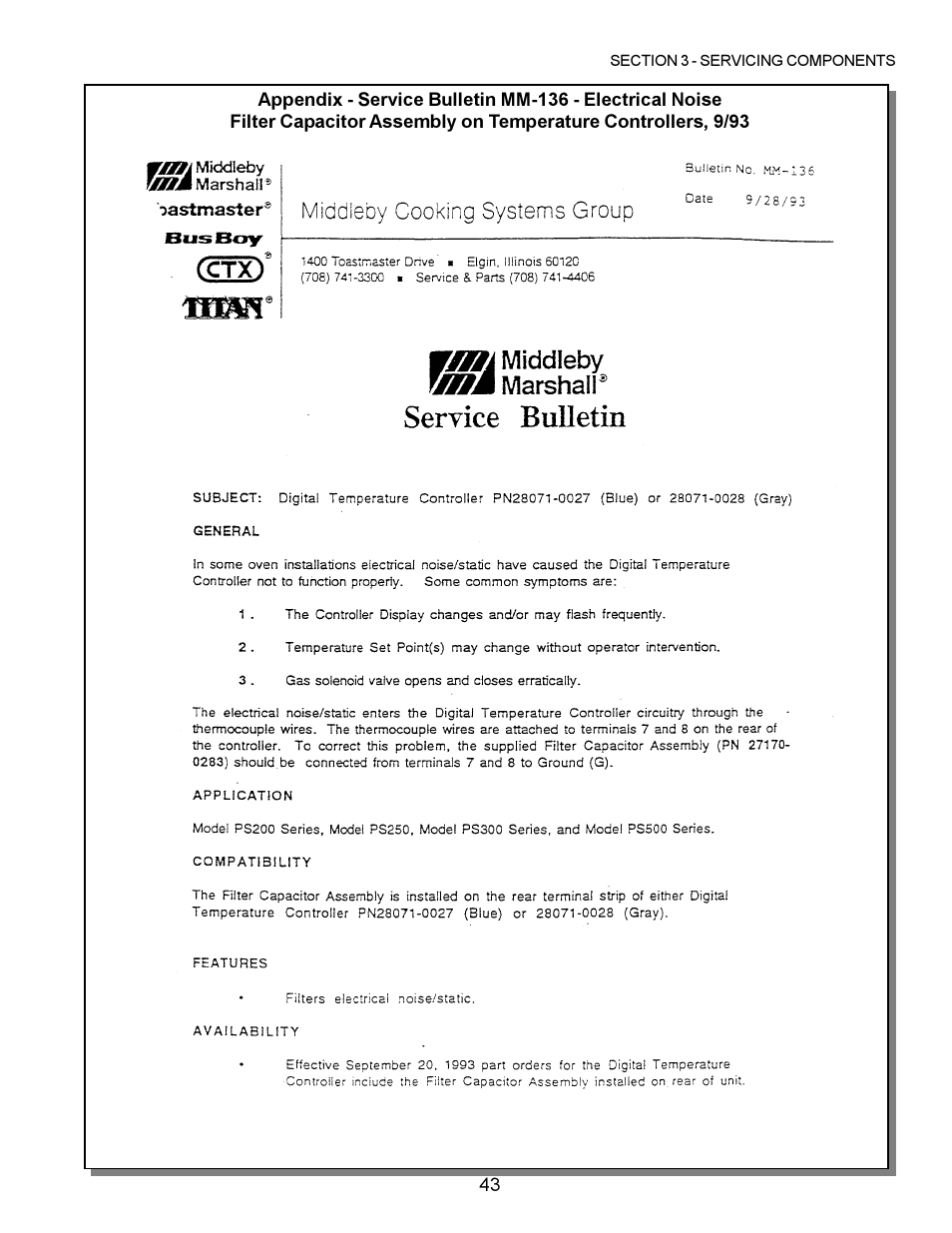 Middleby Marshall PS200 series User Manual | Page 44 / 181