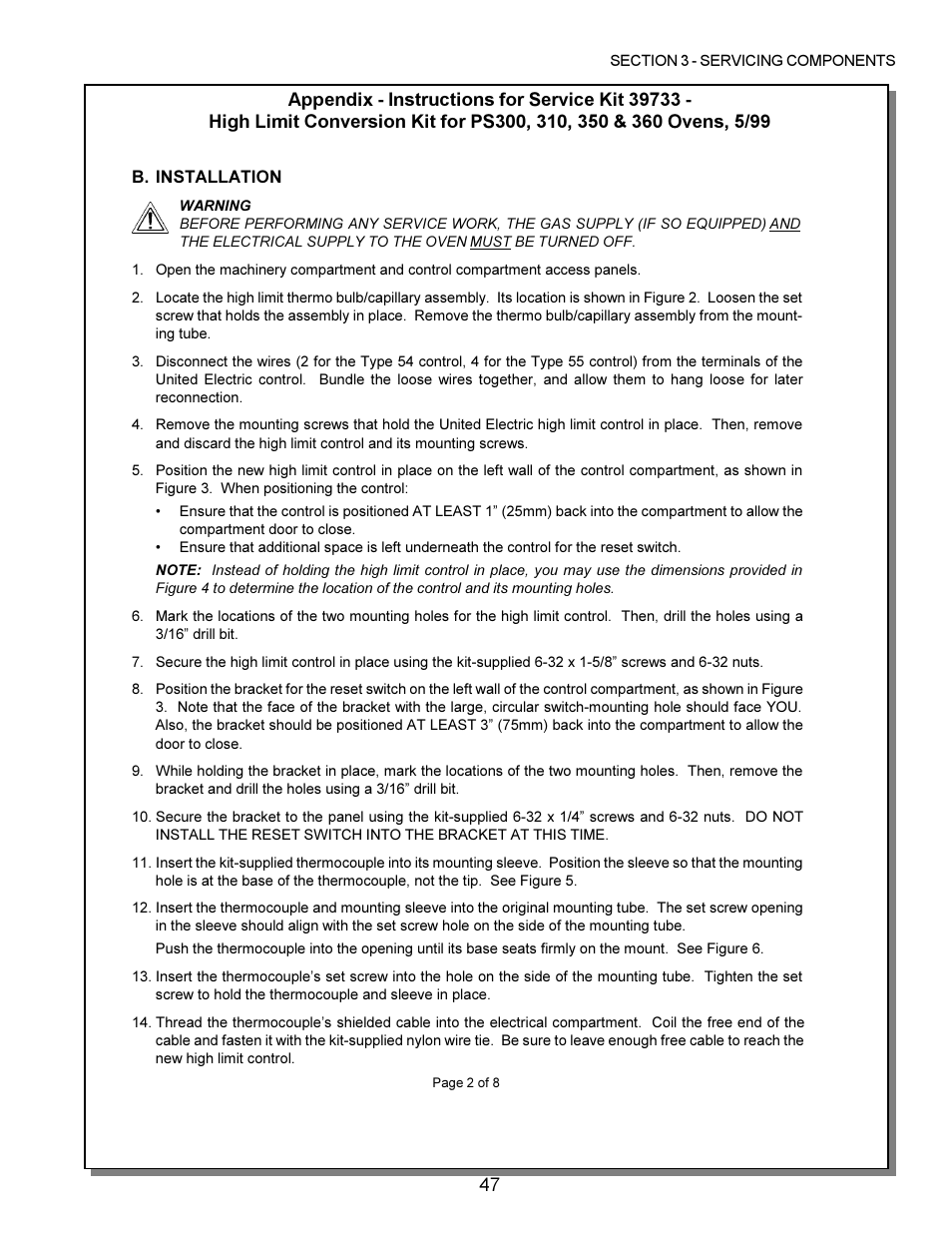 Middleby Marshall PS200 series User Manual | Page 48 / 181