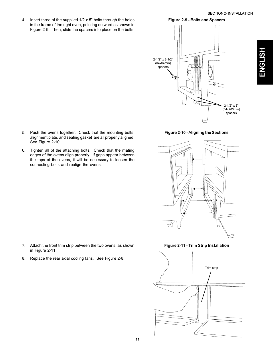 English | Middleby Marshall PS310 User Manual | Page 11 / 72