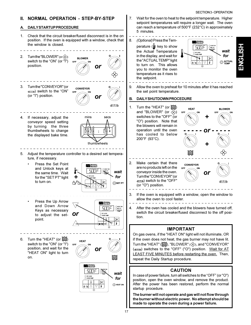 English, Or - - - - - or | Middleby Marshall PS310 User Manual | Page 17 / 72