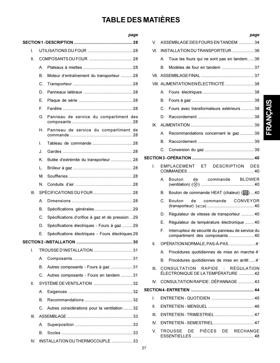 Middleby Marshall PS310 User Manual | Page 27 / 72