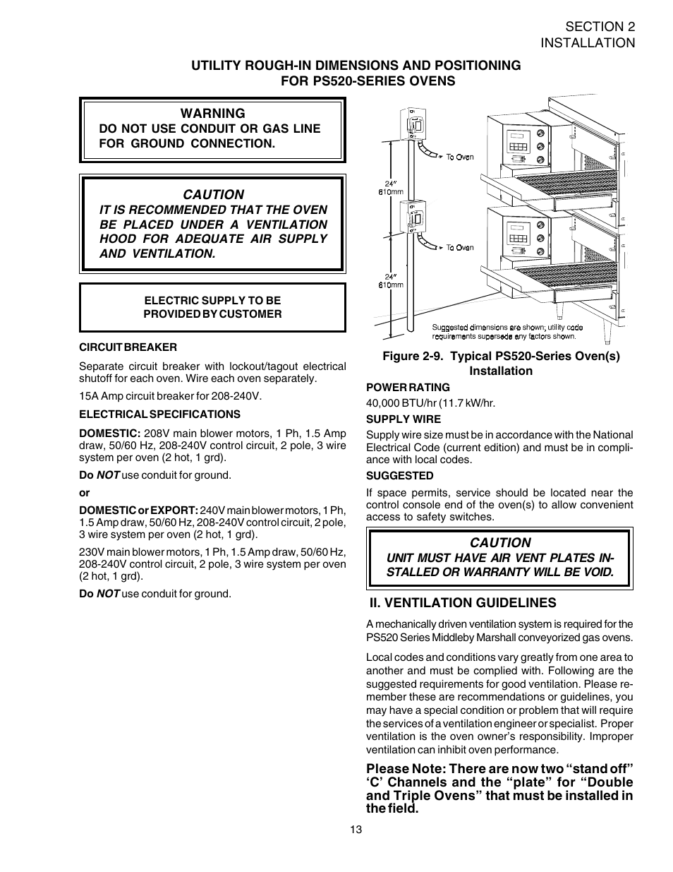 Middleby Marshall PS520G User Manual | Page 17 / 48