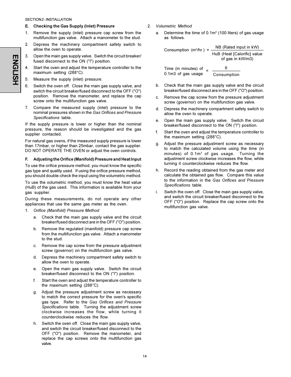 English | Middleby Marshall PS360WB-U User Manual | Page 14 / 48