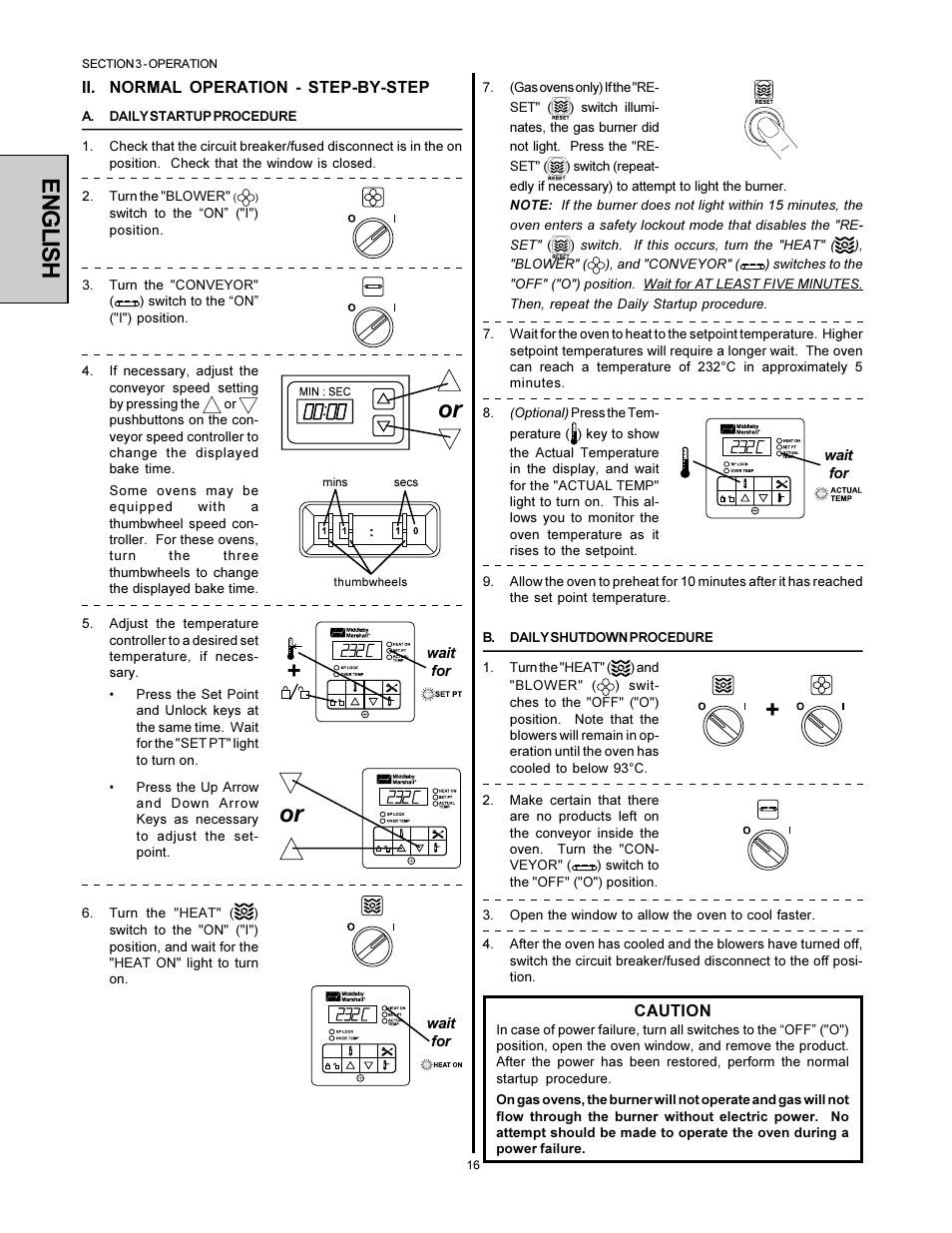 English | Middleby Marshall PS360WB-U User Manual | Page 16 / 48