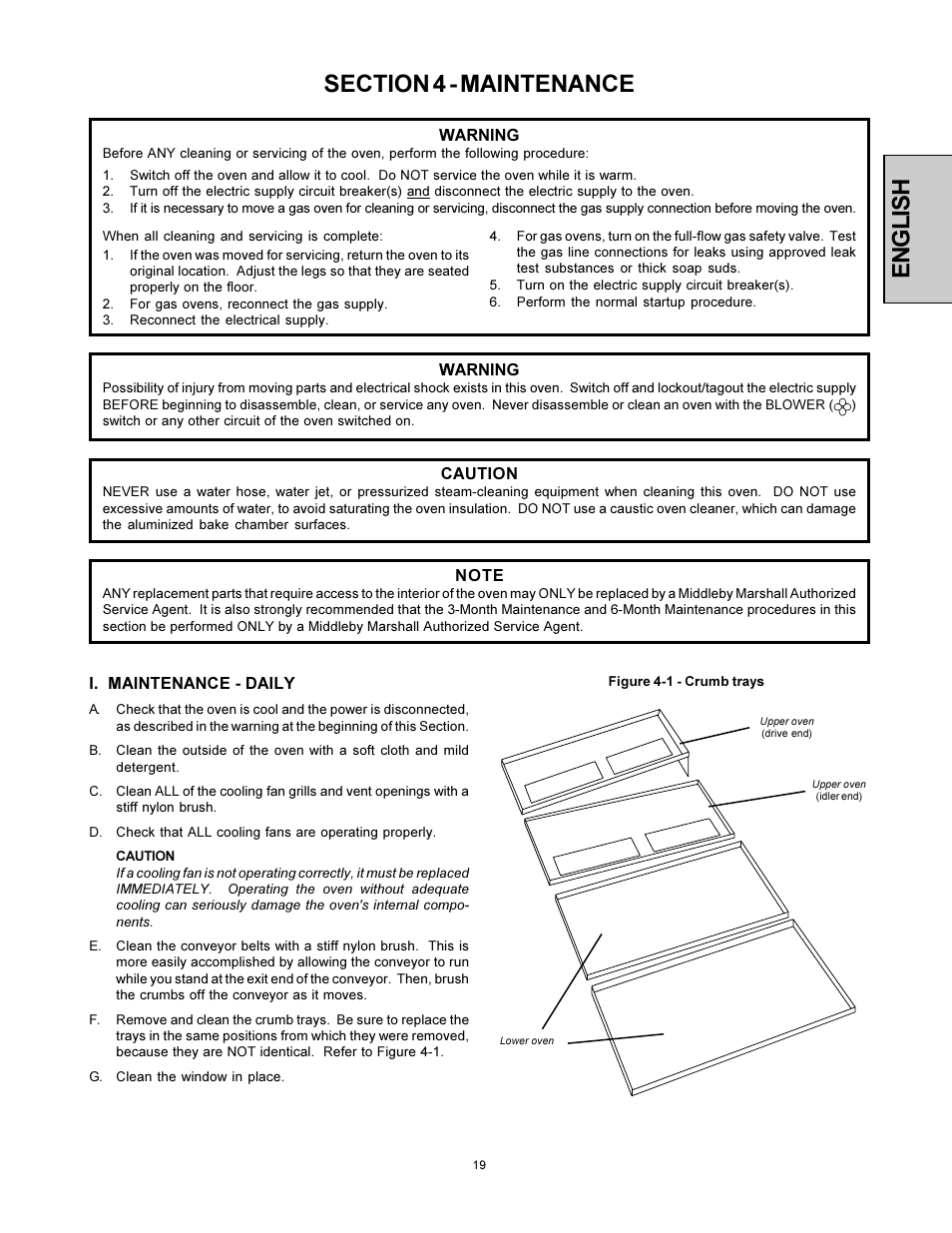 English | Middleby Marshall PS360WB-U User Manual | Page 19 / 48
