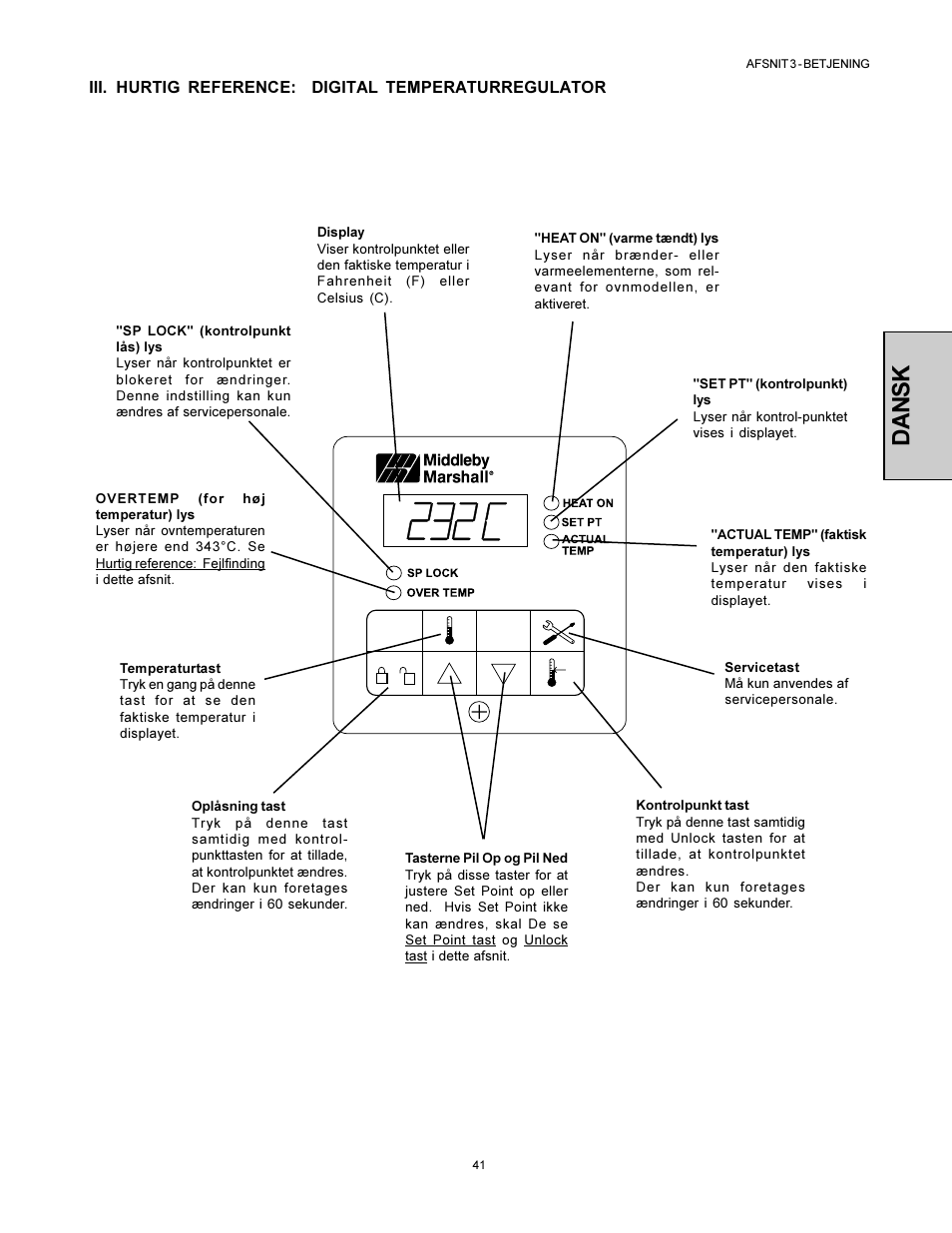 Dansk | Middleby Marshall PS360WB-U User Manual | Page 41 / 48
