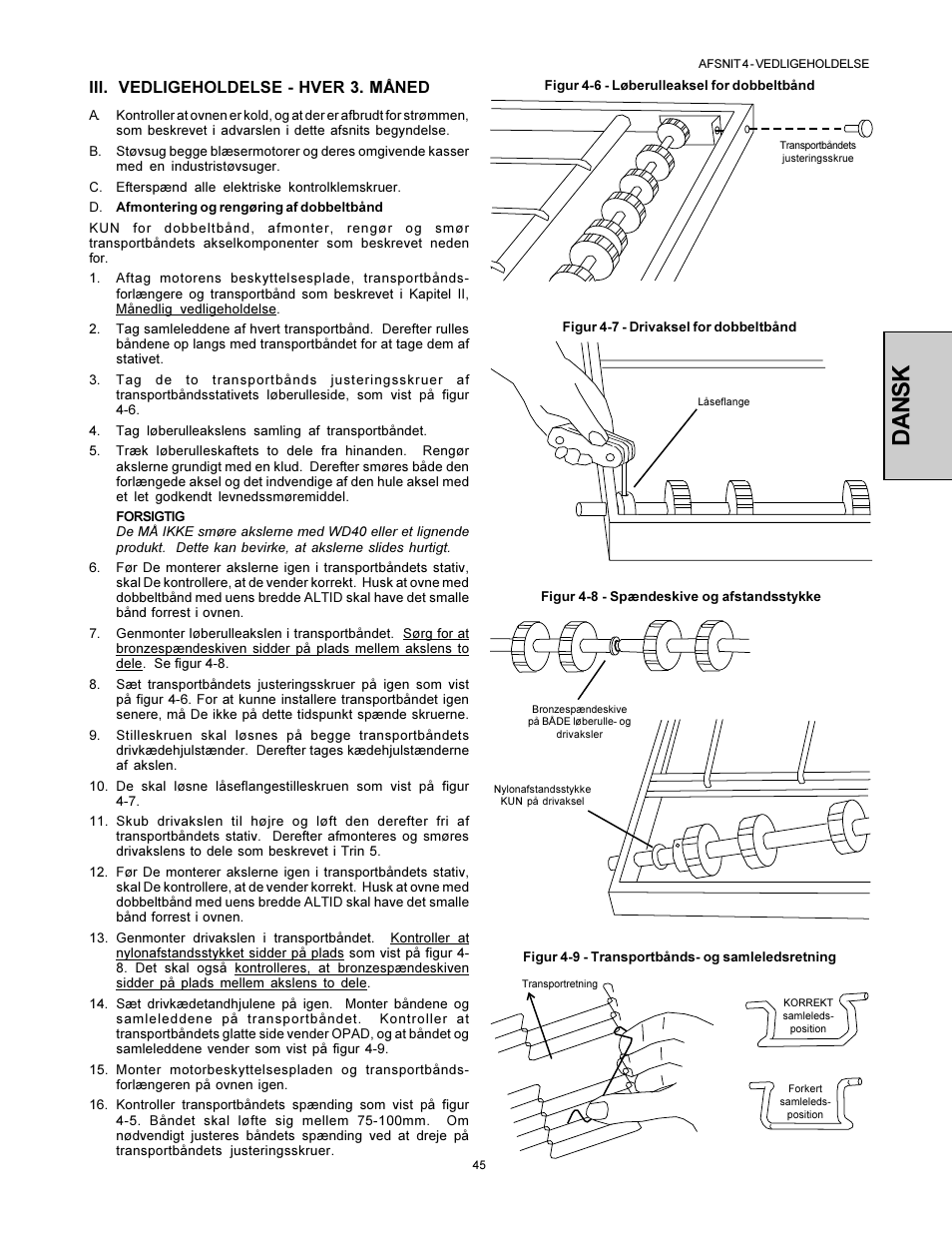 Dansk | Middleby Marshall PS360WB-U User Manual | Page 45 / 48