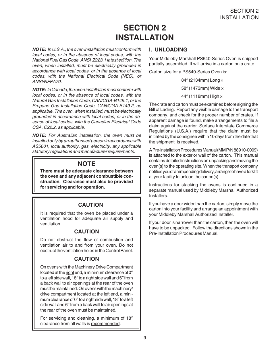 Middleby Marshall PS540 User Manual | Page 13 / 76