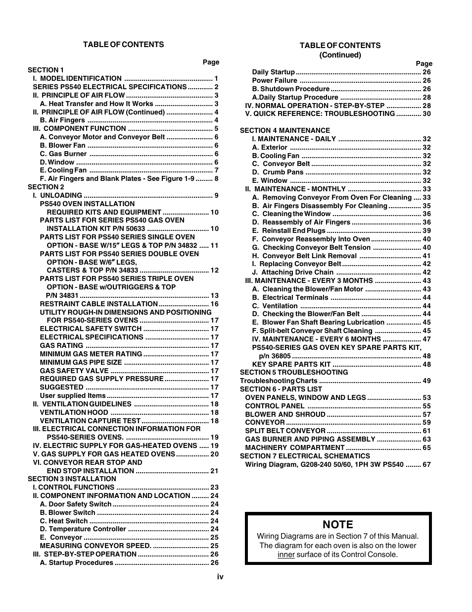 Middleby Marshall PS540 User Manual | Page 4 / 76