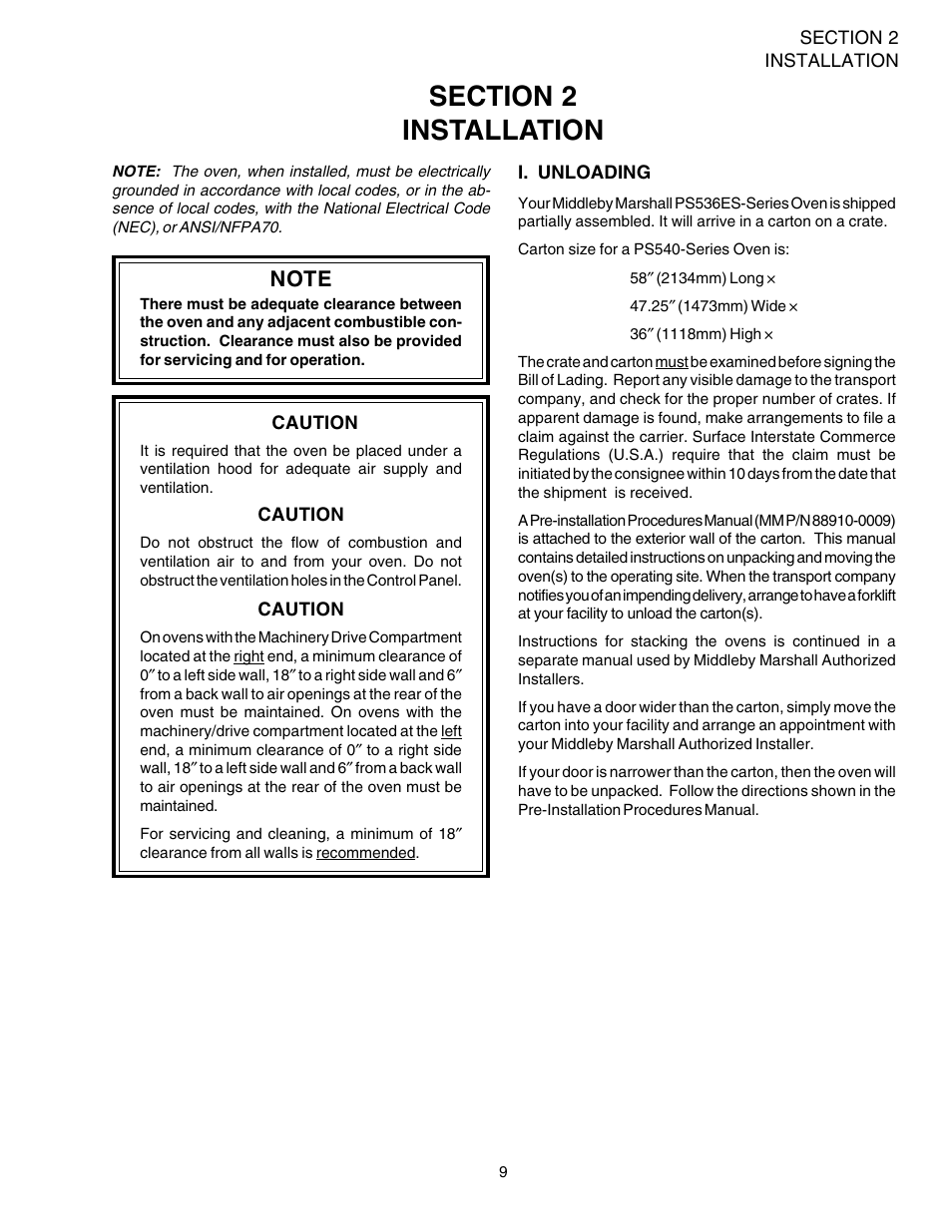 Middleby Marshall Electric Ovens PS536-Series User Manual | Page 13 / 68