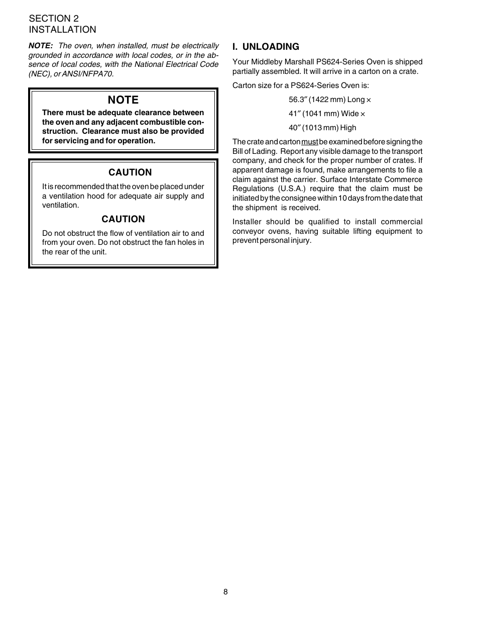Middleby Marshall PS624E User Manual | Page 12 / 48