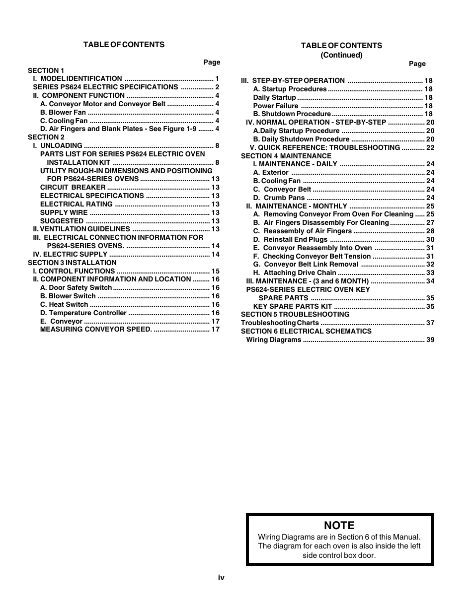 Middleby Marshall PS624E User Manual | Page 4 / 48