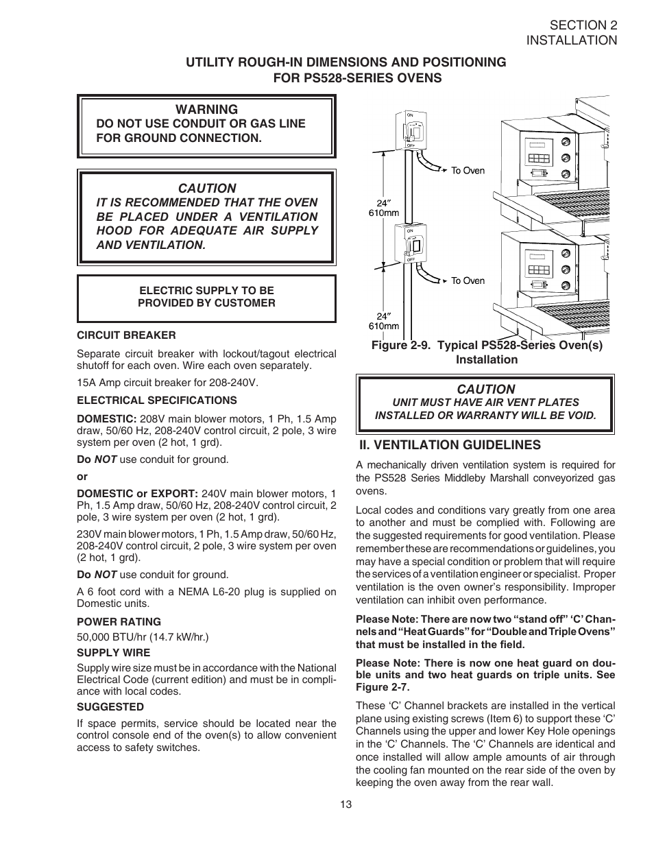 Middleby Marshall Oven PS528G User Manual | Page 17 / 48