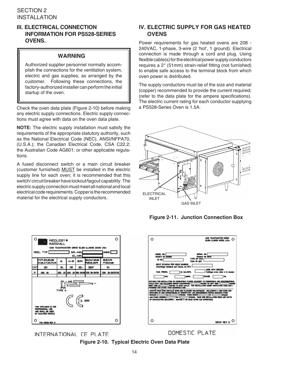 Middleby Marshall Oven PS528G User Manual | Page 18 / 48