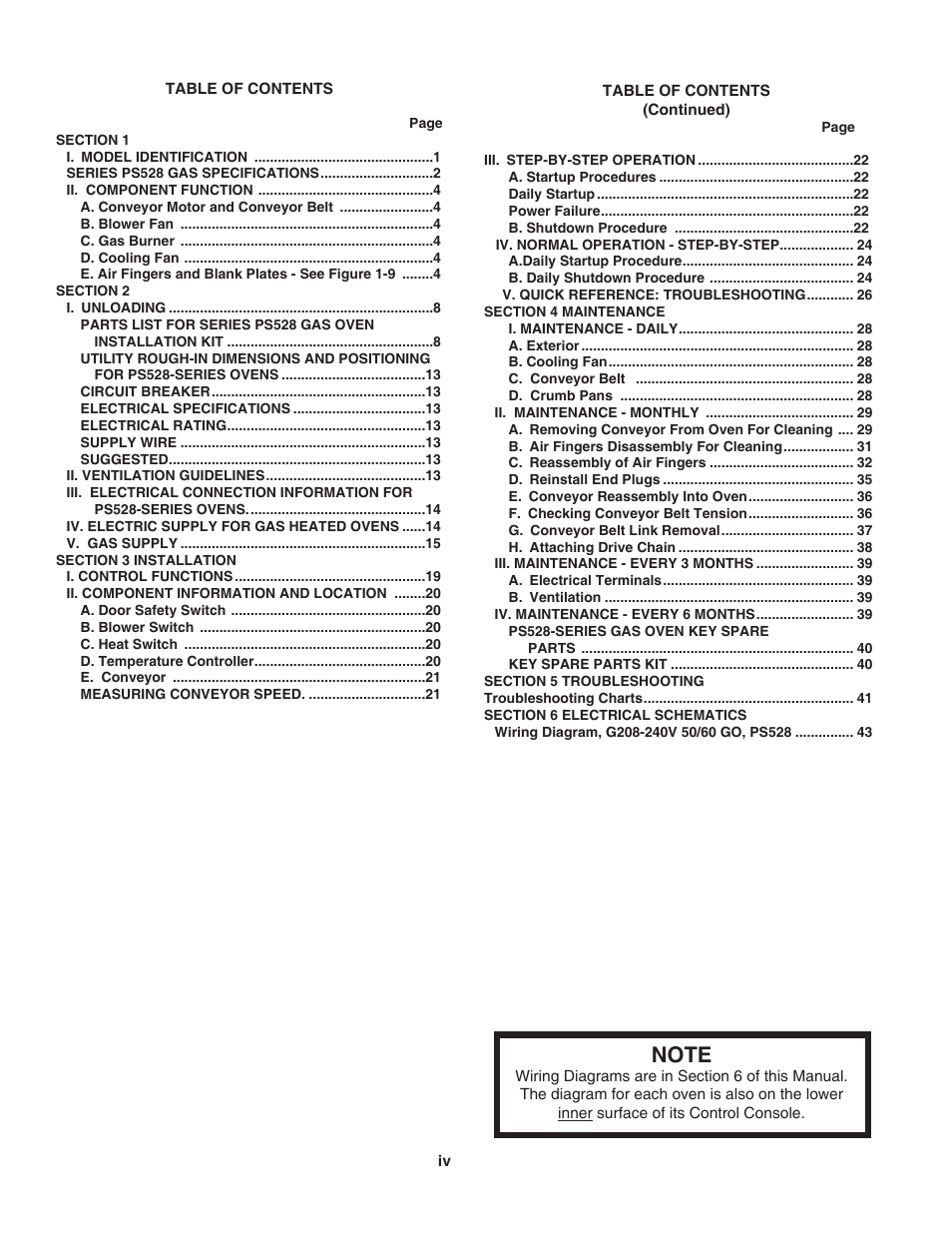 Middleby Marshall Oven PS528G User Manual | Page 4 / 48